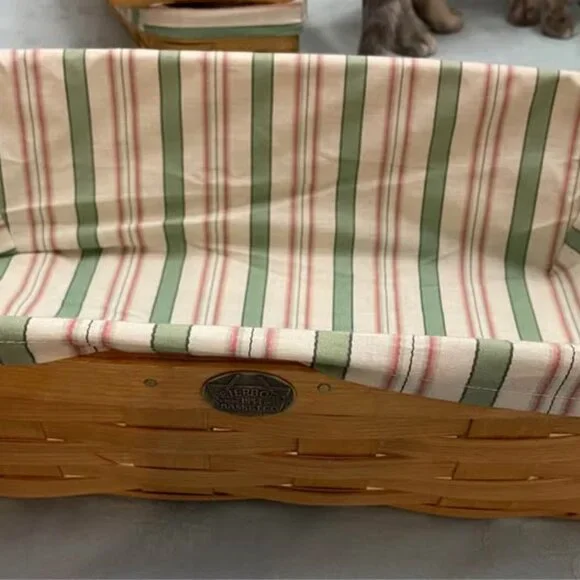 Set of 3 Peterboro Fabric Lined Baskets Storage